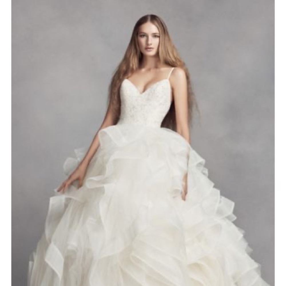 Vera Wang Organza Rosette Wedding Dress